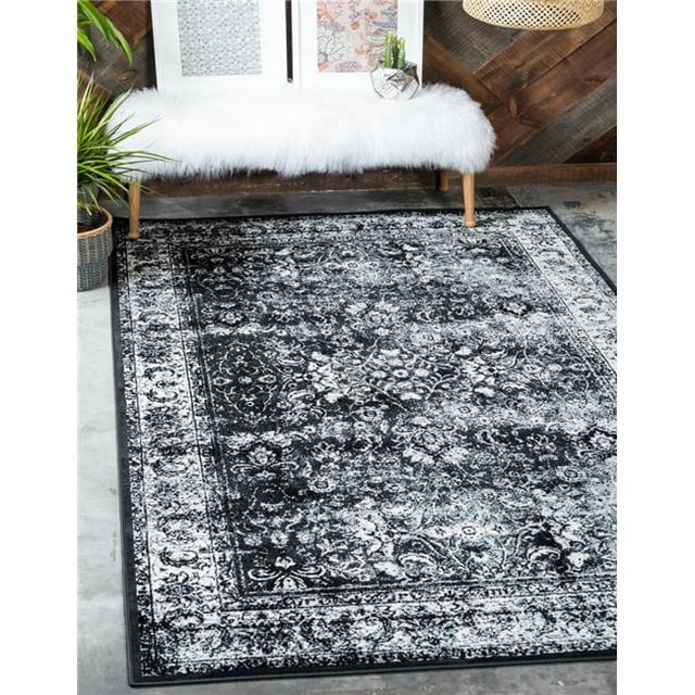 Unique Loom 3134674 Tapis Rectangulaire 5 x 8 Pi. Bosphorus Impérial, Noir