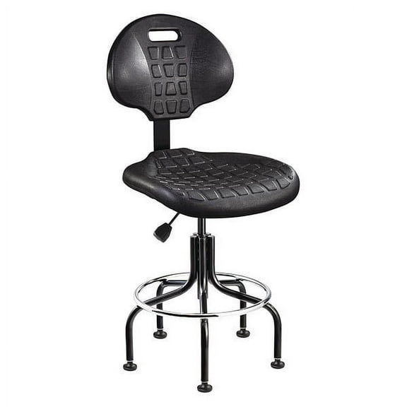 Bevco Polyurethane Task Chair, 24" to 29", No Arms, Black 7600-BLK