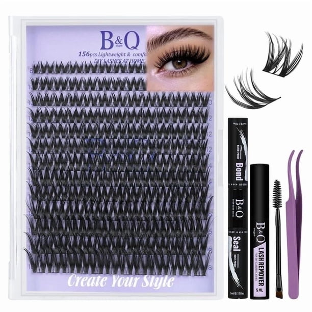 Kit de grupos de pestañas B&Q D-Curl 8-18 mm efecto wispy