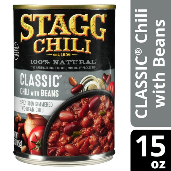 STAGG CLASSIC Chili with Beans Beef, Shelf Stable, 15 oz Steel Can
