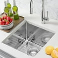 thumbnail image 2 of KOXKING  15 x 17 Inch Undermount Single Bowl 18 Gauge Stainless Steel Kitchen Sink Single Basin with Bottom Grid Drain Strainer Set, 2 of 7
