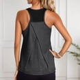 thumbnail image 2 of Workout Tanks for Women Sleeveless Athletic Tank Tops Scoop Neck T-Shirt Sleeveless Shirts Loose Fit Racerback Breathable Tee (Dark Gray,XL), 2 of 7