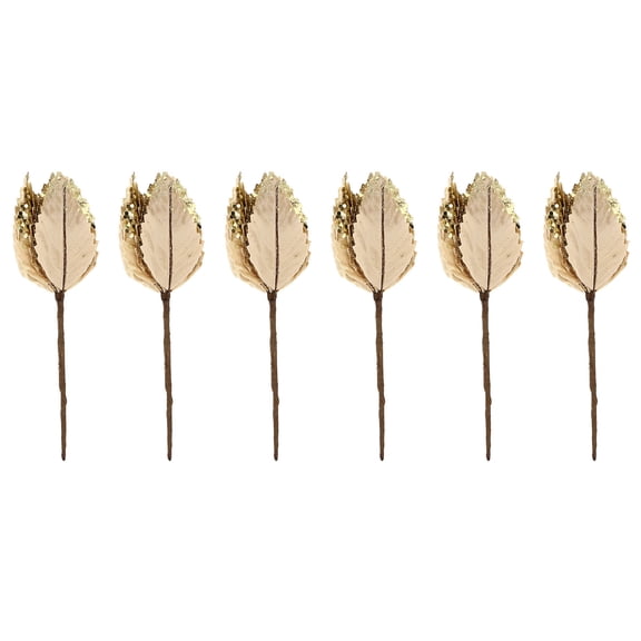 6-Piece Christmas Artificial Flower Set for Holiday Home Decor, Seasonal Floral Arrangements, Festive Decoration Accents