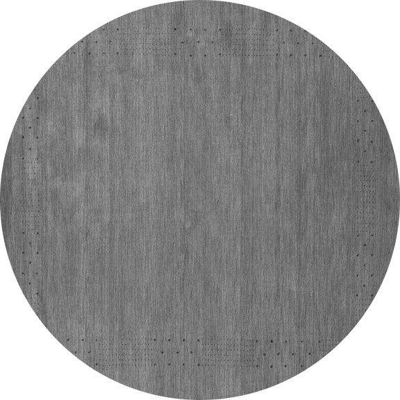 Ahgly Company Indoor Round Abstract Gray Contemporary Area Rugs, 5' Round