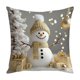 thumbnail image 2 of Juego de cojines navideños con árbol de Navidad, reno y muñeco de nieve. Decoración para sofá. Cojín de lino decorativo con funda de almohada de lino., 2 of 6