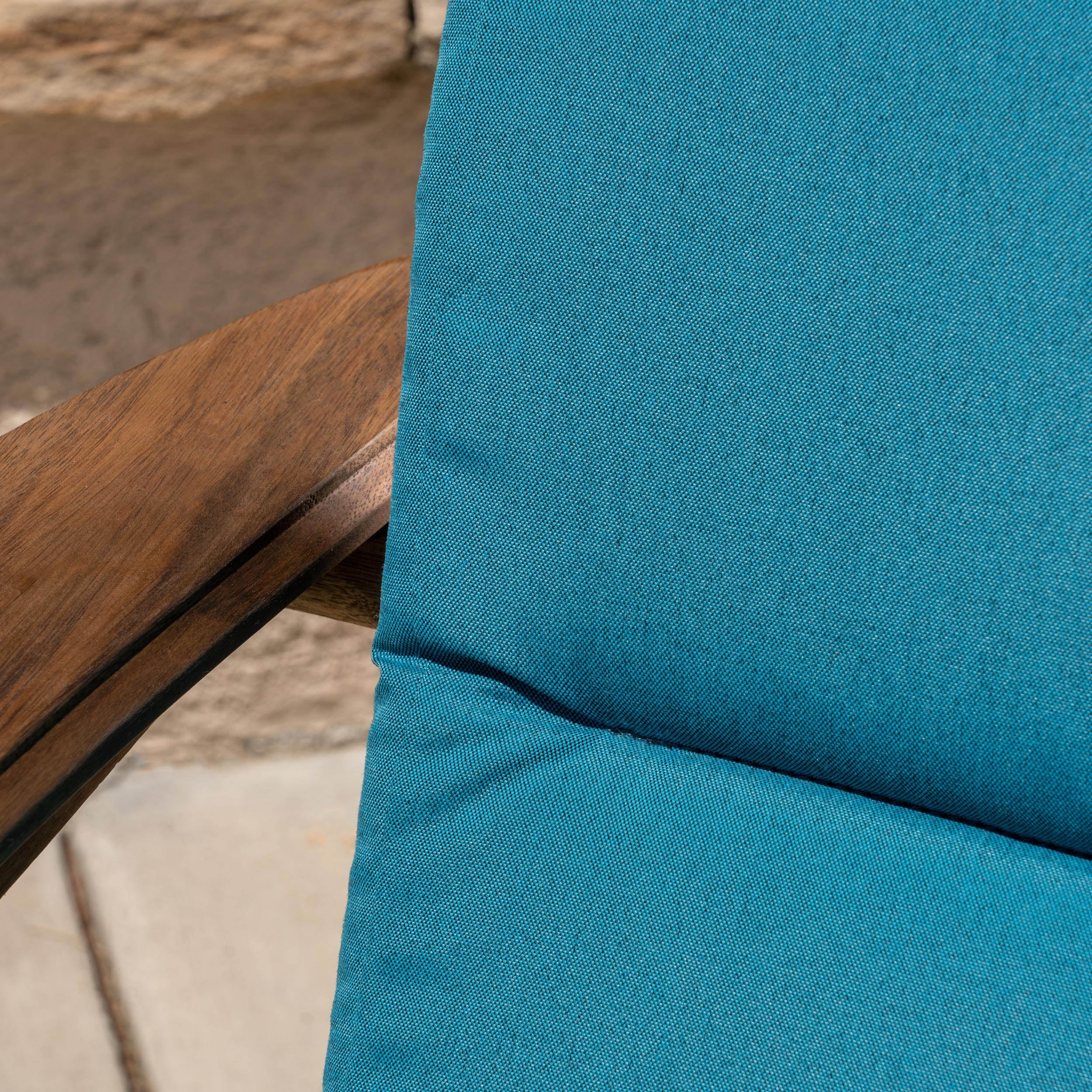 Ariel Outdoor Water-Resistant Adirondack Chair Cushion, Dark Teal