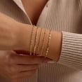 thumbnail image 2 of Gold Bracelets for Women Trendy, Dainty 14K Gold Plated Bracelet Stack Beaded Chain Bracelet Set Thin Small Cute Paperclip Bracelets Fashion Waterproof Jewelry Gift Gold Accessories for Women, 2 of 5