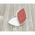 thumbnail image 2 of Letter U Football Scarlet and Grey Compact Mirror, 2 of 4