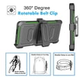 thumbnail image 5 of Njjex Phone Cases for Motorola Moto Edge Plus 2023 , Shockproof Combo Holster Belt Clip [Heavy Duty] [Kickstand] Full-Body Rugged Holster Case（Green), 5 of 6