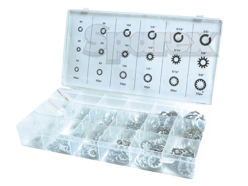 Shakeproof & Spring Washer Assortment, 720pcs. Compak