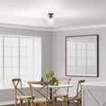 thumbnail image 7 of Evelyn&Zoe Bartlett 9" Wide Semi Flush Mount with Glass Shade in Matte Black/Seeded, 7 of 7