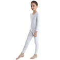 thumbnail image 2 of Eandarui Kid's Boys Girls Full Body Unitard Long Sleeve Gymnastics Leotard Ballet Dance Bodysuit White L, 2 of 7