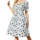 thumbnail image 4 of Vestido Swing de manga corta, vestido de verano, vestido diario, mujer, elegante, de lujo, 4 of 8