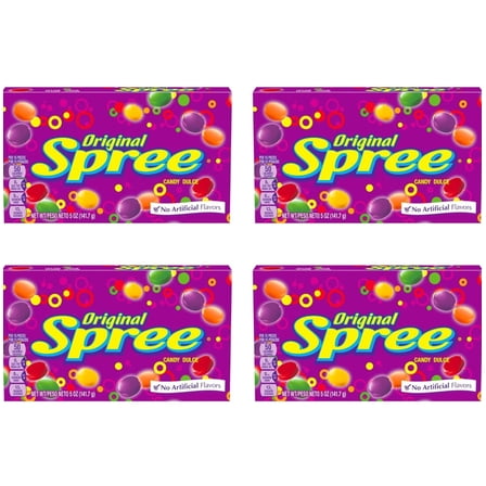 Spree Candy Theater Box Chewy Candy, 5 oz, Pack of 4