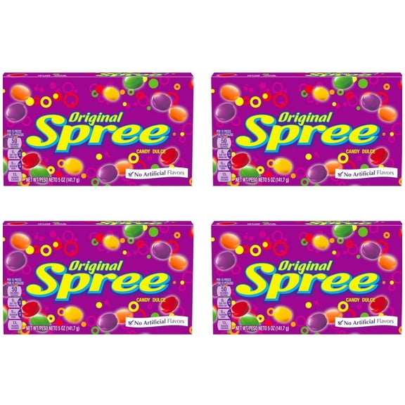 Spree Candy Theater Box Chewy Candy, 5 oz, Pack of 4