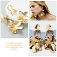 thumbnail image 2 of KAKOWELY 1 par de pendientes de temperamento para mujer, exquisitos pendientes colgantes con forma de flor., 2 of 5