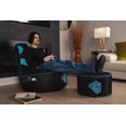 thumbnail image 2 of Siteazee Indoor Blue Pouf – Waterproof Oxford Fabric Bean Bag Seat with Quilted Top for Living Room or Game Rooms, 2 of 5