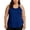 Dark Blue Tops, variant on Women Casual Blouses Simple Solid Color Plus Size Tank Tops Racerback Sleeveless Workout Crewneck T Shirts Summer Spaghetti Strap Camisole Fashionable Dailywear