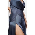 thumbnail image 4 of Fame & Partners INDIGO Peony Draped Split Gown, US 12, 4 of 4