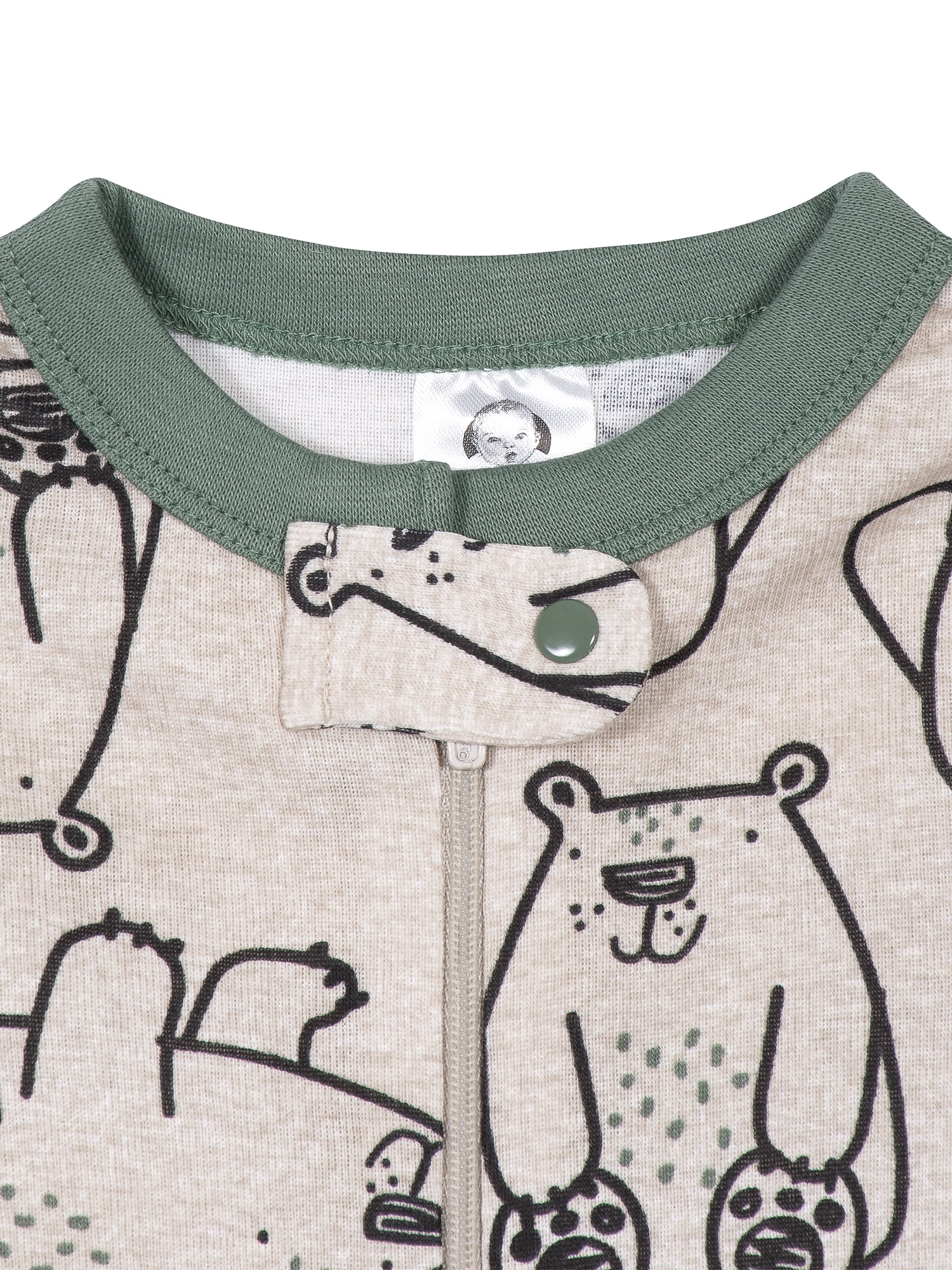 Gerber Baby & Toddler Neutral Snug Fit Footed Cotton Pajamas, 4-Pack, Sizes 0/3 Months-5T