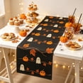 thumbnail image 5 of PoyoKee Halloween Table Runner 72 x 13 inch, Black Orange Striped Decorative Runner for Dining Table, Farmhouse Kitchen Decor, Halloween Decorations, 5 of 6