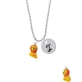 thumbnail image 2 of Delight Jewelry Resin Yellow Lion Silvertone Script Initial Disc - I - Charm Necklace, 20"+3", 2 of 4