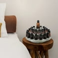 thumbnail image 6 of 3-Tier Rotating Essential Oil Organizer Rack, Rustic Gray-Green Wood Storage for Up to 36 Bottles - Spinning Countertop Display for Nail Polish & Perfume, 6 of 6