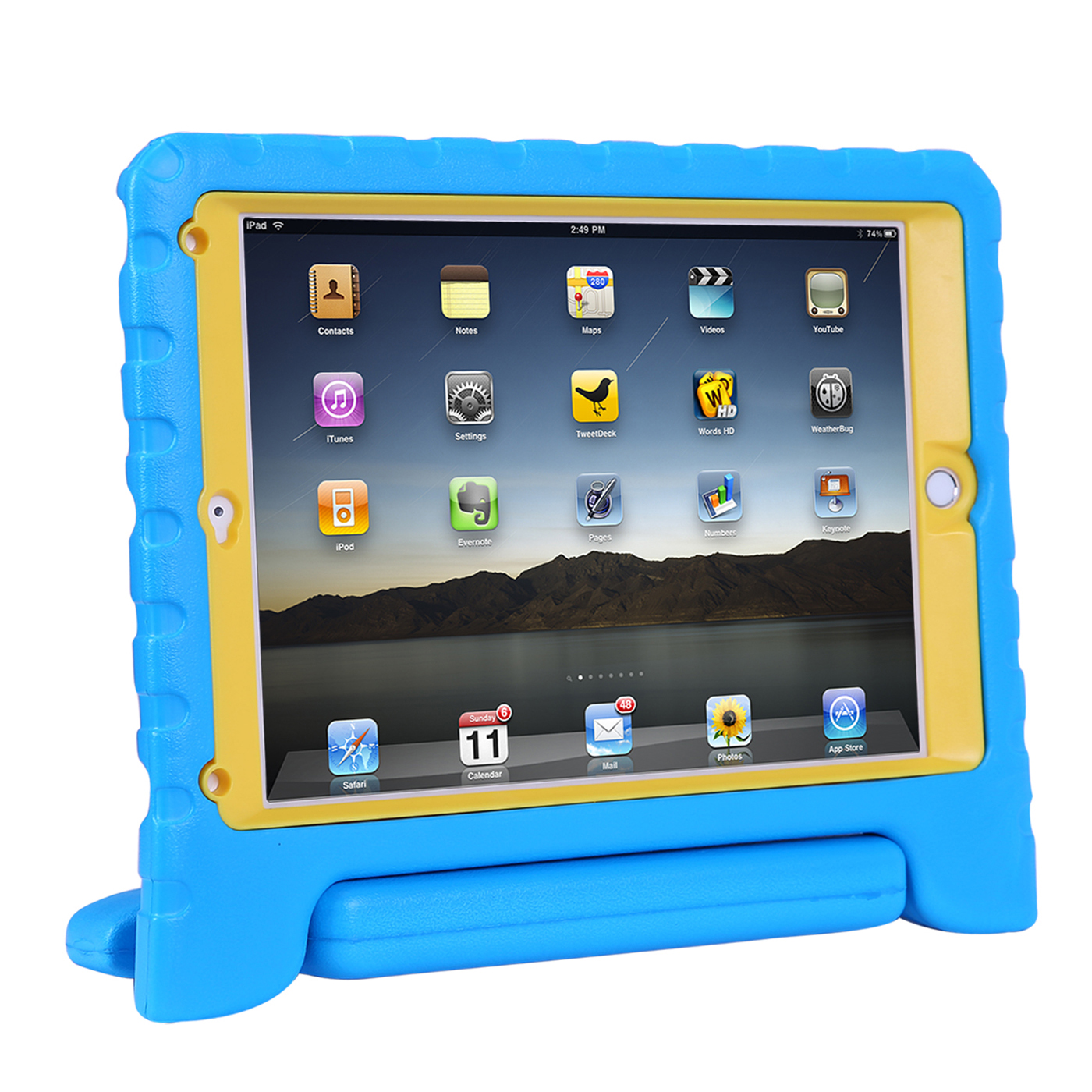 HDE iPad Air Bumper Case for Kids Shockproof Hard Cover Handle Stand