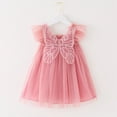 thumbnail image 2 of Taybagh Toddler Girl Dress Fly Sleeve Formal Wedding Guest Dress with Butterfly Wing Holiday Girl Clothes, 2 of 7