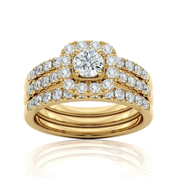 IGI Certified 1 Carat Diamond Engagement Ring for Women in 14k Yellow Gold Size 6 by Beverly Hills Jewelers