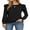 01-Black, variant on Long Sleeve Shirts for Women Knit Tops Casual Crewneck Ruffle Tops Loose Fit Caramel-Small
