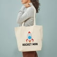 thumbnail image 3 of CafePress - Rocket Man Tote Bag - Unisex Canvas Tote Bag, Beige, 1-Piece, 3 of 7