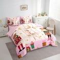 thumbnail image 2 of Manfei Christmas Nutcracker Twin Bedding Sets 7-Piece for Kid, Dreamy Princess Fairy Bedding Comforter Set, Xmas Tree Gift Reversible Sheet Sets, Breathable Home Decor, 2 of 6