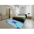 thumbnail image 5 of Ahgly Company Machine Washable Indoor Rectangle Transitional Blue Area Rugs, 6' x 9', 5 of 7