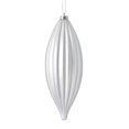 thumbnail image 1 of Vickerman M183207M 8 in. Silver Matte Line Finial Ornament  4 per Bag, 1 of 3
