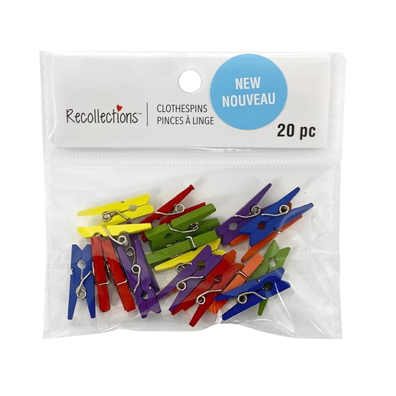 Recollections Mini Primary Clothespins, 12 Packs: 20 ct. (240 total)