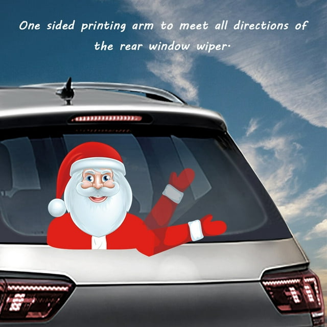 ziyahi Car Stickers Car Rear Windshield Decals Christmas Decoration Waving Wiper Stickers Rear Window Wiper Decor