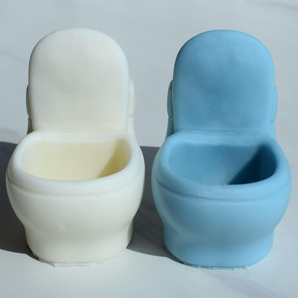 Unique Flower Silicone Mold for Making Toilet Shaped 3D Handmade-Soap Mold Aromatherapy-Candle Resin Mold