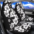 thumbnail image 2 of XYZCANDO Black Hibiscus Car Seat Covers Hawaiian Floral Car Seat Cover for Front Seats Set of 2 Cars Accessories Suitable for Most Cars,SUV,Sedan, 2 of 7