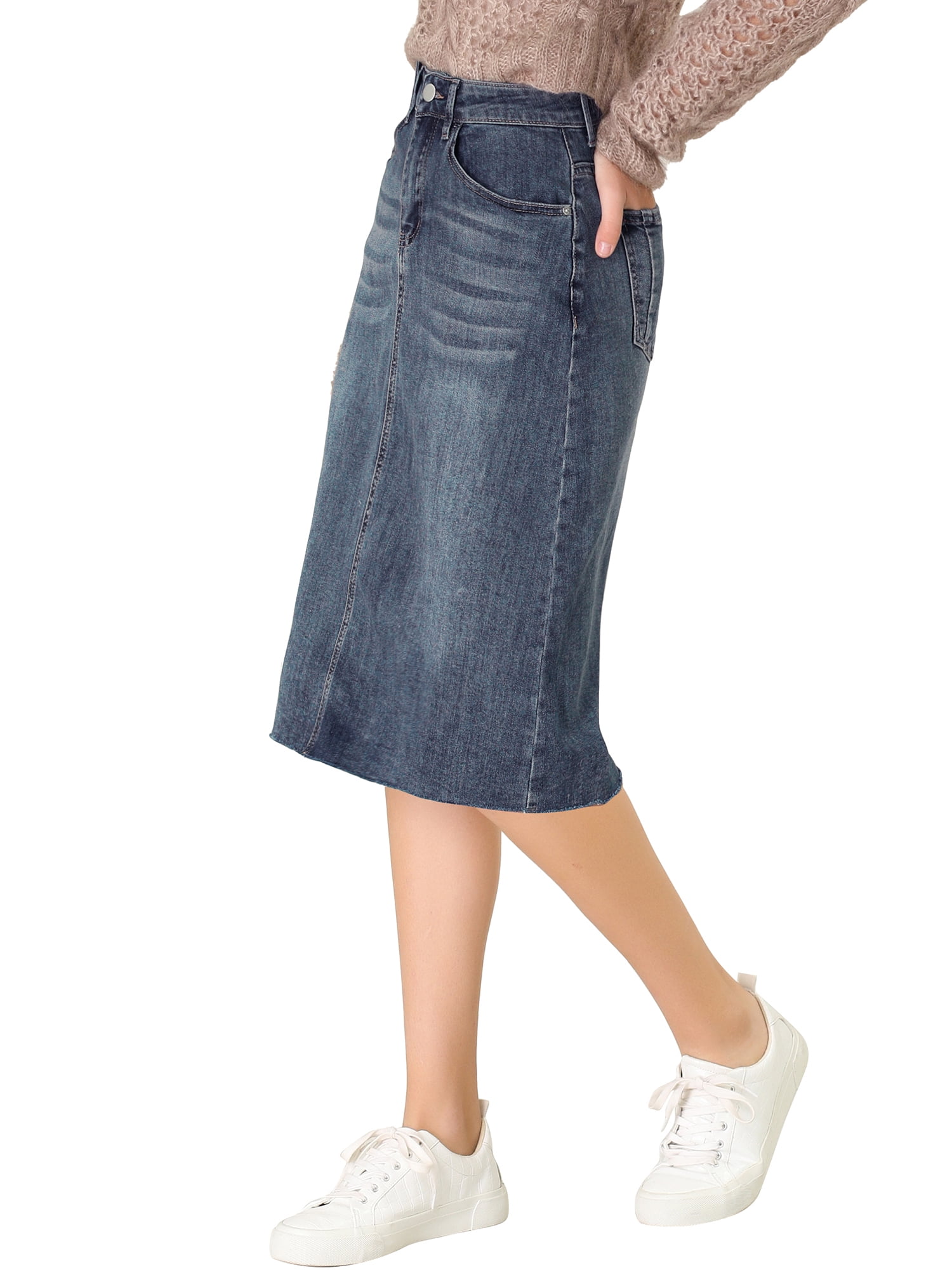 G-star arc denim a-line midi skirt cheap
