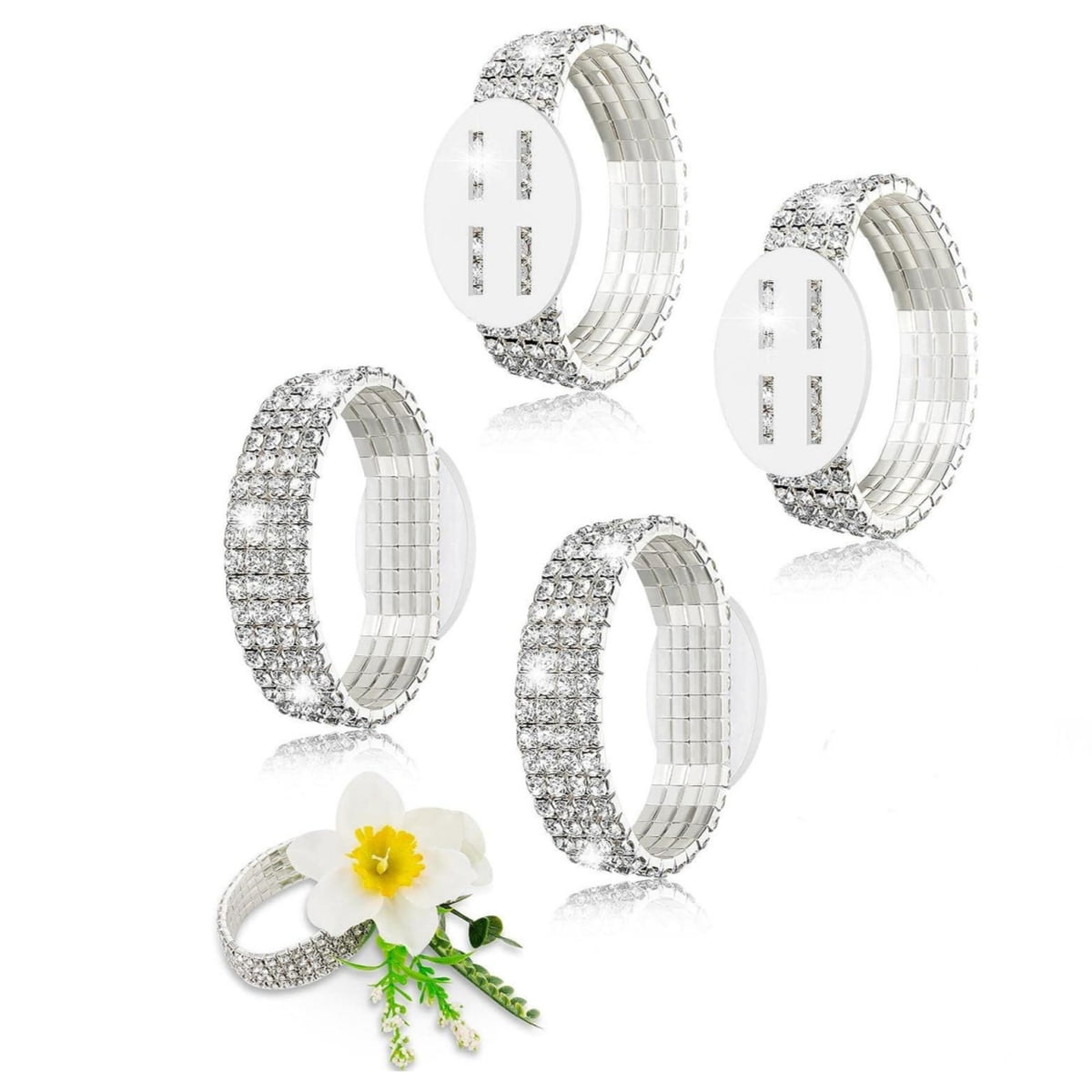 Corsage Bracelet Wrist Corsage Rhinestone Elastic Wrist Corsage