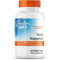Doctors Best Vein Support, Supports Circulation & Arterial Health, Non-GMO, Gluten Free, Soy Free, Vegan 60 Veggie Caps