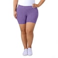thumbnail image 6 of Ahabrexf Plus Size Yoga Pants for Women Solid Color Elastic Waist Capris Shorts 1Pc, 6 of 9