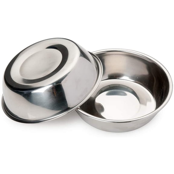 Bonza Stainless Steel Dog & Cat Bowls, 12 oz, Replacement Bowls, 2 Pack
