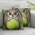 thumbnail image 3 of Orinice Owl Symbolism Graphic Decorative Cushion Throw Pillow Cover for Home Couch Living Room Bed Sofa, Square, 1PC 24x24in, 3 of 5