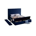 thumbnail image 5 of Bliss Navy Velvet Queen Bed (3 Boxes)-Color: Navy Velvet, Style: Contemporary, 5 of 9