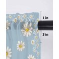 thumbnail image 6 of Blue Spring Floral Tier Curtains 24 Inch Length,Sheer Curtains for Bedroom Living Room Daisy Flowers Elegant Farmhouse Art Short Kitchen Curtains Drapes for Small Half Window 27.5"x24" 2 Panels, 6 of 7