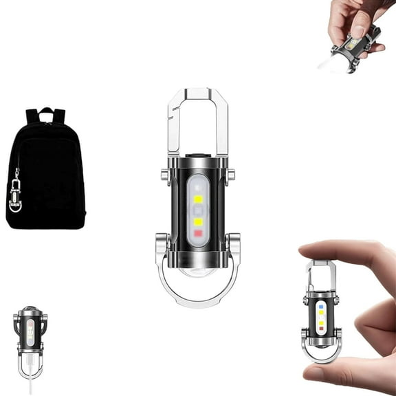 Portable Rechargeable Bright Keychain Flashlight with Strong Light Pocket Size LED Flashlight Keychain Accessories Charger Mini Tiny EDC Rechargeable Phone Key Chain Light