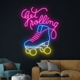 thumbnail image 3 of Handmadetneonsign Get Rolling Roller Skate Neon Sign, Rolling Skate Led Sign, Roller Skate Shoes, 3 of 5