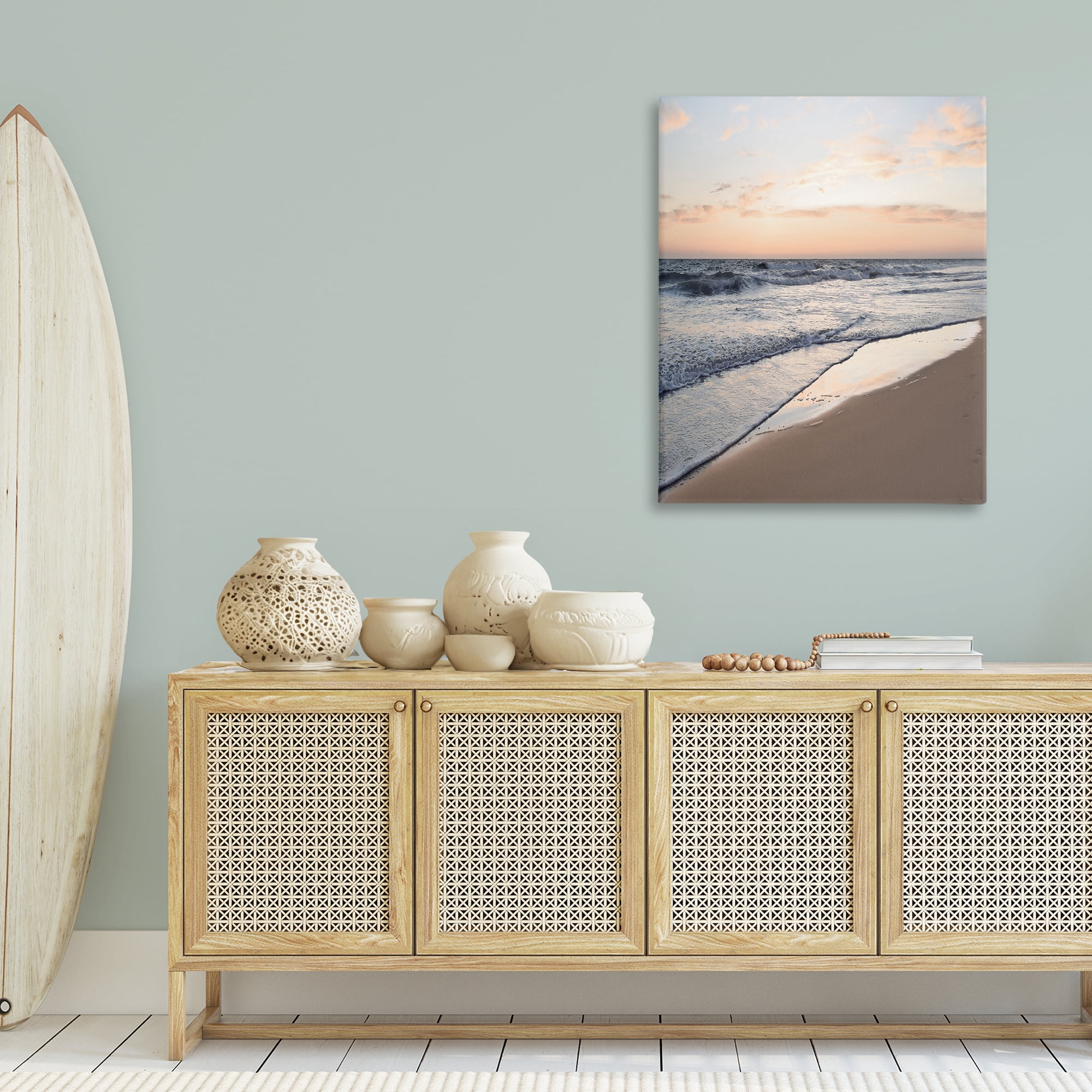 Stupell Industries Beach Tide at Sunset Nautical & Beach Photography Wrapped Canvas Art Print Wall Art, 30 x 40